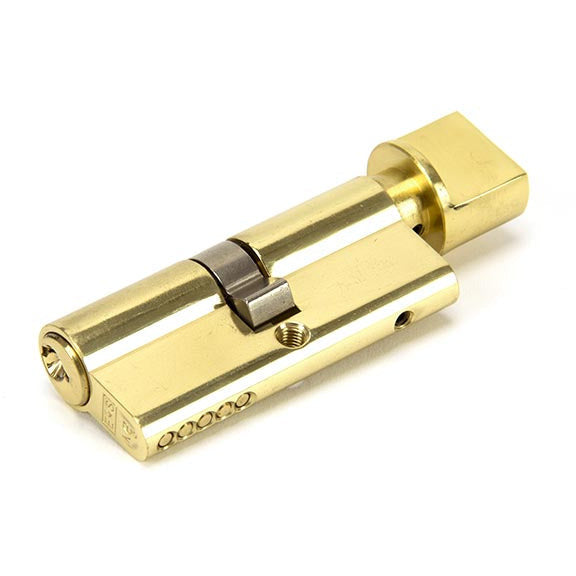 From The Anvil - 35/35 Euro Cylinder/Thumbturn - Lacquered Brass - 91869 - Choice Handles