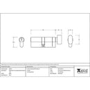 From The Anvil - 40/40 6pin Euro Cylinder/Thumbturn KA - Black - 91874 - Choice Handles