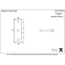 From The Anvil - 3" Dummy Butt Hinge (Single) - Black - 91906 - Choice Handles