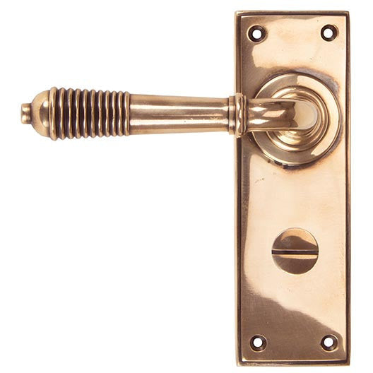 From The Anvil - Reeded Lever Bathroom Set - Polished Bronze - 91915 - Choice Handles