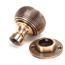 From The Anvil - Heavy Beehive Mortice/Rim Knob Set - Polished Bronze - 91926 - Choice Handles