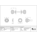 From The Anvil - Heavy Beehive Mortice/Rim Knob Set - Polished Bronze - 91926 - Choice Handles