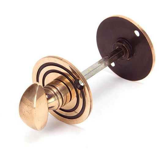 From The Anvil - Round Bathroom Thumbturn - Polished Bronze - 91930 - Choice Handles