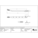 From The Anvil - 10" Reeded Stay - Polished Bronze - 91939 - Choice Handles