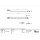 From The Anvil - 12" Reeded Stay - Polished Bronze - 91940 - Choice Handles