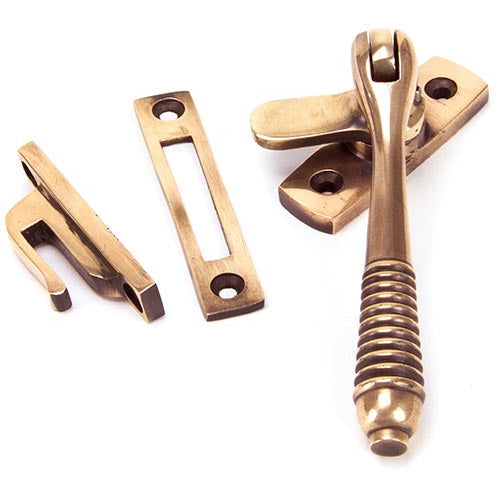 From The Anvil - Locking Reeded Fastener - Polished Bronze - 91944 - Choice Handles