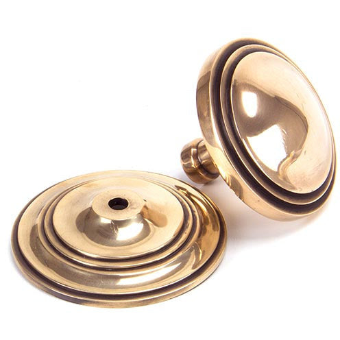 From The Anvil - Art Deco Centre Door Knob - Polished Bronze - 91946 - Choice Handles