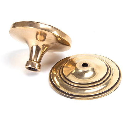 From The Anvil - Art Deco Centre Door Knob - Polished Bronze - 91946 - Choice Handles