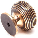 From The Anvil - Beehive Cabinet Knob 30mm - Polished Bronze - 91948 - Choice Handles