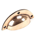 From The Anvil - 4" Plain Drawer Pull - Polished Bronze - 91961 - Choice Handles