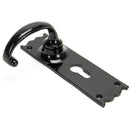 From The Anvil - Cottage Lever Euro Lock Set - Black - 91966 - Choice Handles