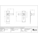 From The Anvil - Cottage Lever Euro Lock Set - Black - 91966 - Choice Handles
