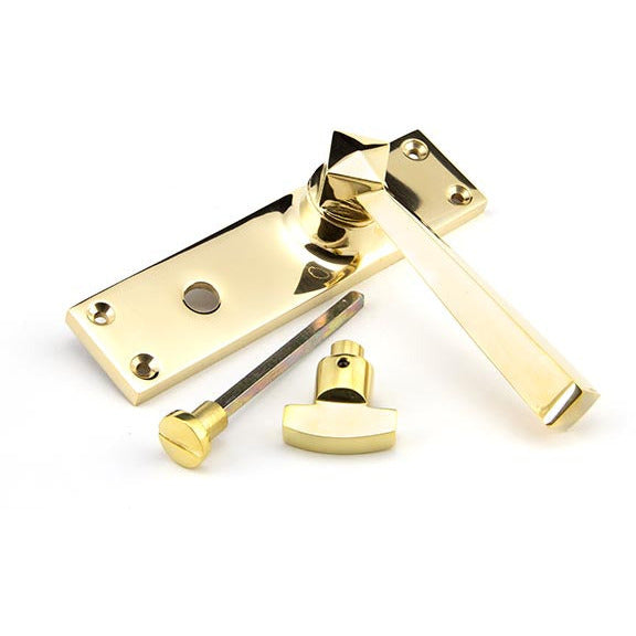From The Anvil - Straight Lever Bathroom Set - Polished Brass - 91971 - Choice Handles