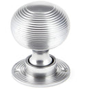 From The Anvil - Beehive Mortice/Rim Knob Set - Satin Chrome - 91974 - Choice Handles