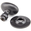 From The Anvil - Oval Mortice/Rim Knob Set - Aged Bronze - 91976 - Choice Handles