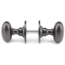 From The Anvil - Oval Mortice/Rim Knob Set - Aged Bronze - 91976 - Choice Handles