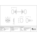 From The Anvil - Oval Mortice/Rim Knob Set - Aged Bronze - 91976 - Choice Handles