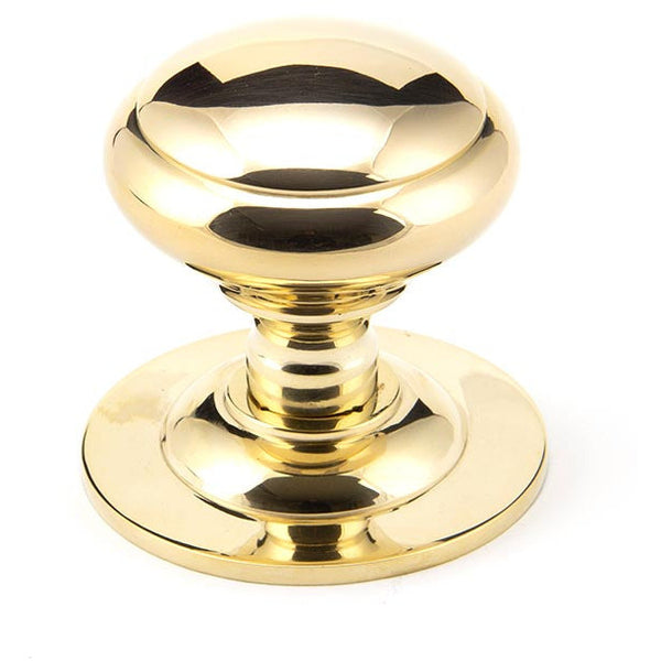 From The Anvil - Round Centre Door Knob - Polished Brass - 91977 - Choice Handles