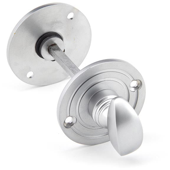 From The Anvil - Round Bathroom Thumbturn - Satin Chrome - 91996 - Choice Handles
