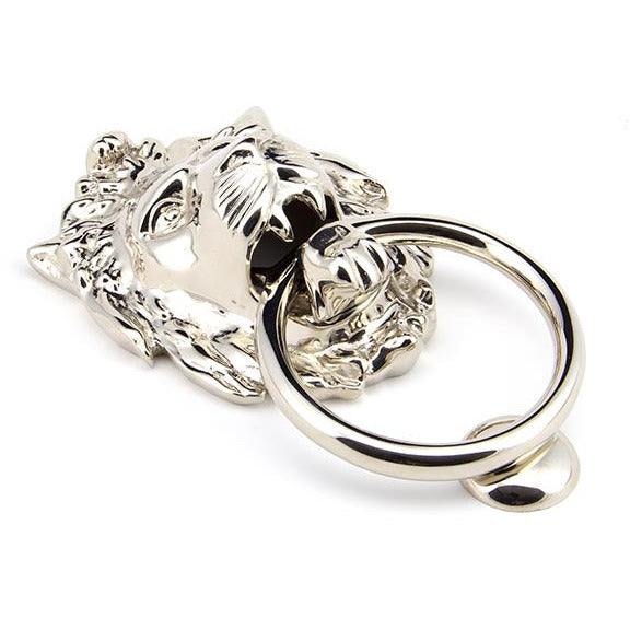 From The Anvil - Lion Head Door Knocker - Polished Nickel - 91997 - Choice Handles