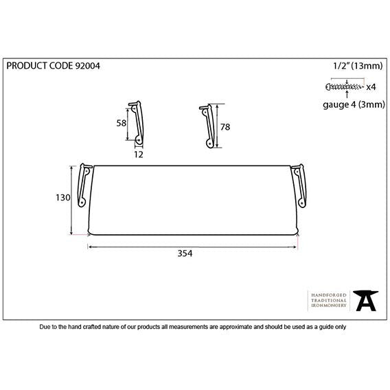 From The Anvil - Large Letter Plate Cover - Satin Chrome - 92004 - Choice Handles