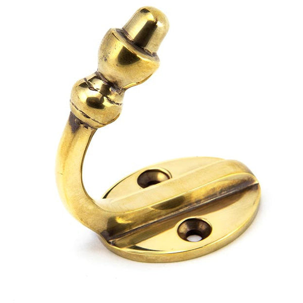 From The Anvil - Coat Hook - Aged Brass - 92009 - Choice Handles