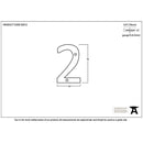 From The Anvil - Numeral 2 - Aged Bronze - 92012 - Choice Handles