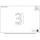 From The Anvil - Numeral 3 - Aged Bronze - 92013 - Choice Handles