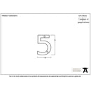 From The Anvil - Numeral 5 - Aged Bronze - 92015 - Choice Handles