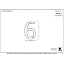 From The Anvil - Numeral 6 - Aged Bronze - 92016 - Choice Handles