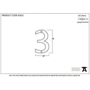 From The Anvil - Numeral 3 - Polished Bronze - 92023 - Choice Handles