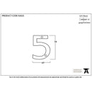 From The Anvil - Numeral 5 - Polished Bronze - 92025 - Choice Handles