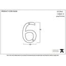 From The Anvil - Numeral 6 - Polished Bronze - 92026 - Choice Handles
