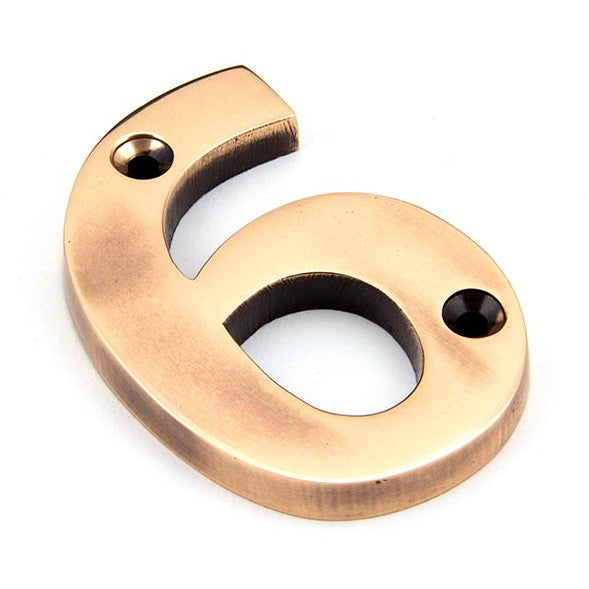 From The Anvil - Numeral 6 - Polished Bronze - 92026 - Choice Handles
