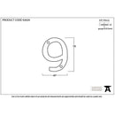 From The Anvil - Numeral 9 - Polished Bronze - 92029 - Choice Handles