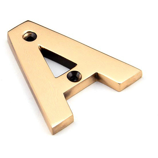 From The Anvil - Letter A - Polished Bronze - 92031A - Choice Handles