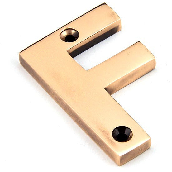 From The Anvil - Letter F - Polished Bronze - 92031F - Choice Handles