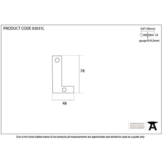 From The Anvil - Letter L - Polished Bronze - 92031L - Choice Handles