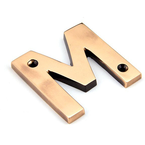 From The Anvil - Letter M - Polished Bronze - 92031M - Choice Handles