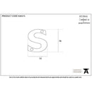 From The Anvil - Letter S - Polished Bronze - 92031S - Choice Handles