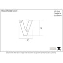 From The Anvil - Letter V - Polished Bronze - 92031V - Choice Handles