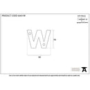 From The Anvil - Letter W - Polished Bronze - 92031W - Choice Handles