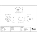 From The Anvil - Oval Cabinet Knob 40mm - Aged Bronze - 92035 - Choice Handles