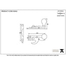 From The Anvil - Prestbury Sash Hook Fastener - Aged Brass - 92042 - Choice Handles