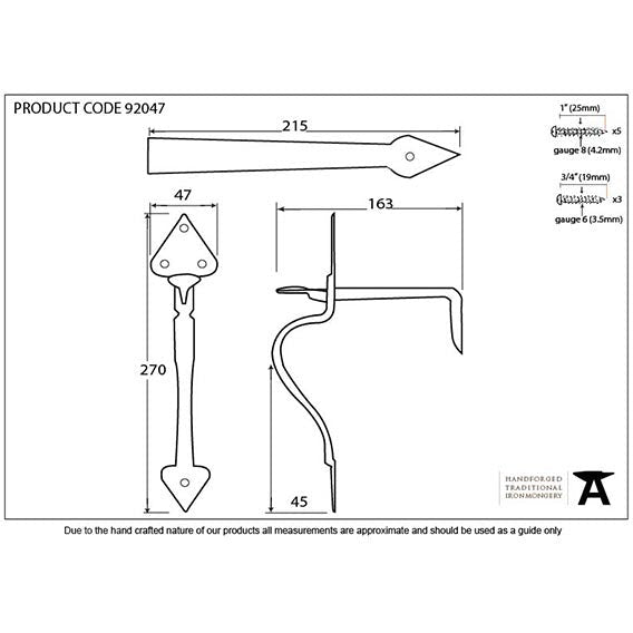 From The Anvil - Tuscan Thumblatch - External Beeswax - 92047 - Choice Handles