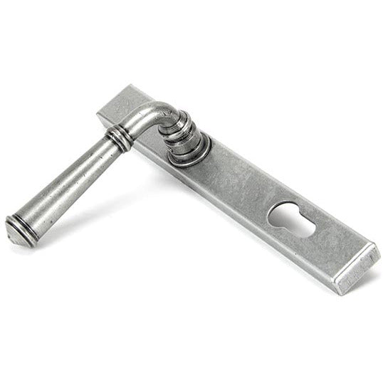 From The Anvil - Regency Slimline Lever Espag. Lock Set - Pewter Patina - 92062 - Choice Handles