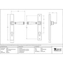 From The Anvil - Regency Slimline Lever Espag. Lock Set - Pewter Patina - 92062 - Choice Handles