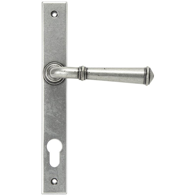 From The Anvil - Regency Slimline Lever Espag. Lock Set - Pewter Patina - 92062 - Choice Handles