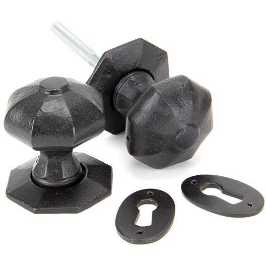 From The Anvil - Octagonal Mortice/Rim Knob Set - External Beeswax - 92064 - Choice Handles