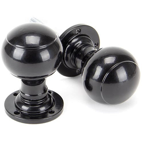 From The Anvil - Regency Mortice/Rim Knob Set - Black - 92068 - Choice Handles